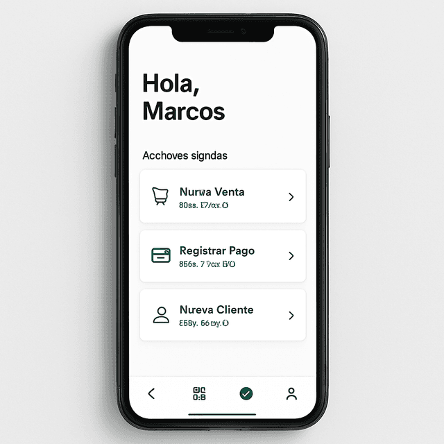Aplicación móvil de Azenta para vender desde el celular